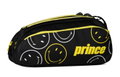 Prince x Smiley Tennis-Racketbag Tour 1 Comp (Schlägertasche, Hauptfach, Thermofach) 2025 schwarz 3er